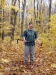 On the North Country Trail.  I was picking up a few leaves with the walking stick.