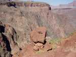 Check out the amazing contrast between the deep red rock at the Tip Off with all the other rock in the Grand Canyon.