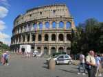 The colosseum is about the size of a modern football stadium holding up to 80,000 people. 