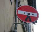 Florence has a series of funny road signs. This one makes it clear what punishment awaits those entering this way.