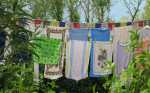 Laundry and prayer flags.