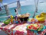 Lunch on the boat - plus free mixed drinks with Don-Q rum.